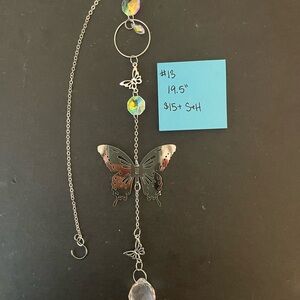 Butterfly Pendant Silver Suncatcher